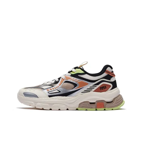 361° Cushioned Anti-Slip And Wear-Resistant Lightweight Low-Top Casual Running Shoes Men's Beige Black