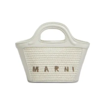 MARNI Tropicalia Logo Embroidered Micro Tote Bag