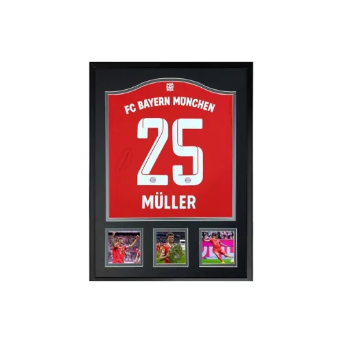 Three For Thomas Müller Bayern Munich Black 22 23 Bayern Autographed Soccer Apparel Jersey Framed With SA Certificate