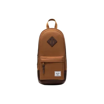 Herschel Recycled Fabric Crossbody Bag Shoulder Bag Unisex Coffee Color With Dark Brown
