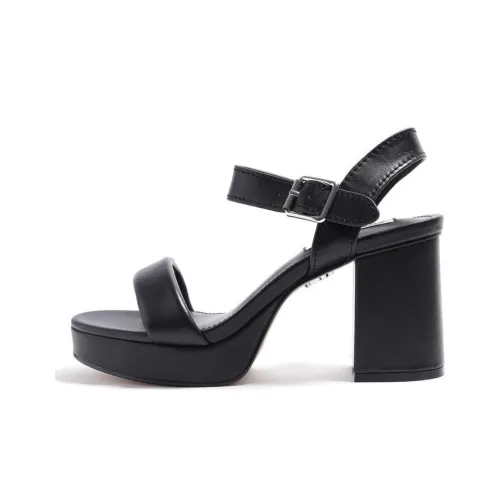 STEVE MADDEN Strap Sandals 7.9cm Women's Black