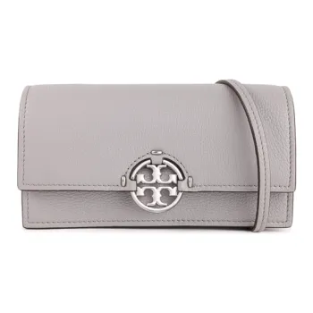 TORY BURCH Miller Litchi Grain Leather Shoulder Bag, Crossbody Bag Regular Women's Green Purple Gray
