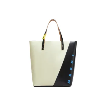 MARNI Logo Printed Two Toned Tote Bag