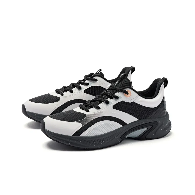 QIAODAN Cushioning Rebound Low Top Running Shoes Women's Black Gray-2