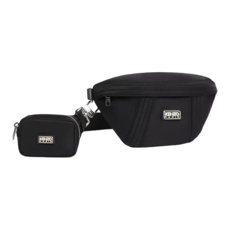 KENZO Logo-appliqué Ribbed-detail Belt Bag-1