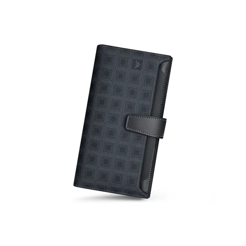 WilliamPOLO Clutches Black Grid Pattern-5