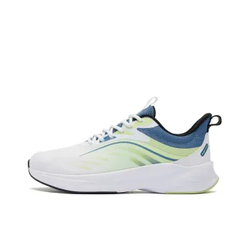 QIAODAN Cushioning Wear Resistant Low Top Running Shoes Men's White Green