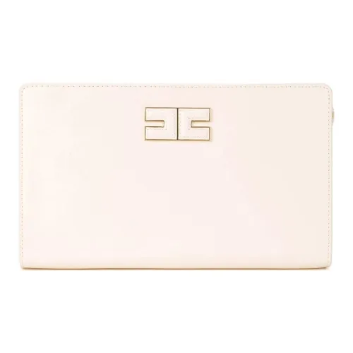 Elisabetta Franchi Synthetic Leather File Folder Clutch Women's White