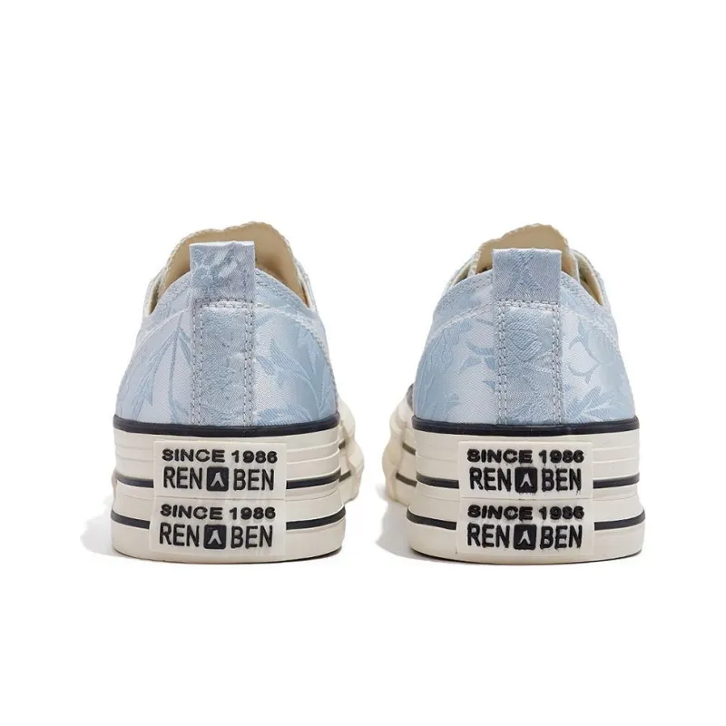 Humanism 1986 Low Top Canvas Shoes Women's Blue-4