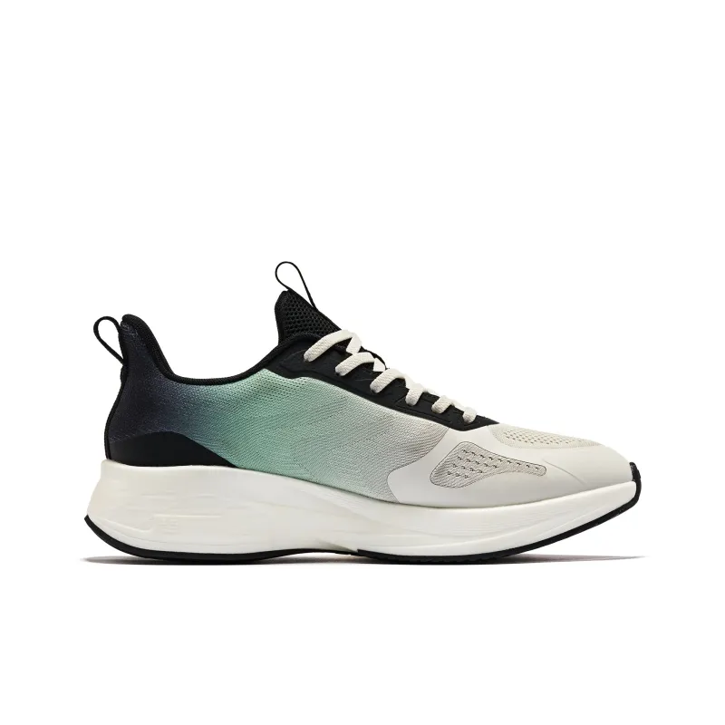 QIAODAN Durable Breathable Low Top Running Shoes Men's Gray Green Black-1