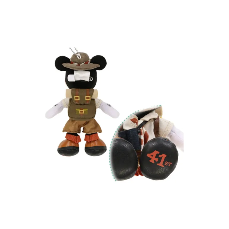 Disney Mickey Mouse 41th Anniversary Explorer Dolls Plush Pendant 17cm Height-1