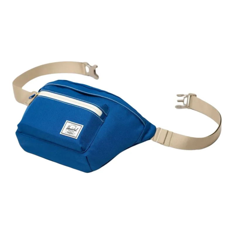 Herschel Recycled Fabric Sling Bags One Shoulder Crossbody Fanny Pack Unisex Pure Blue/White-2