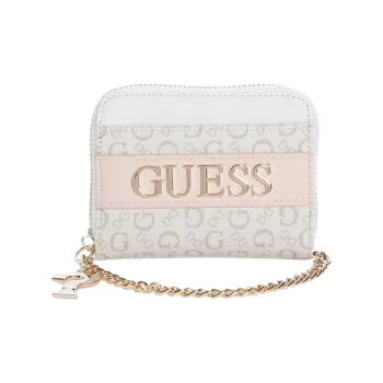 GUESS Imitation Leather Wallet Women's Gray White
