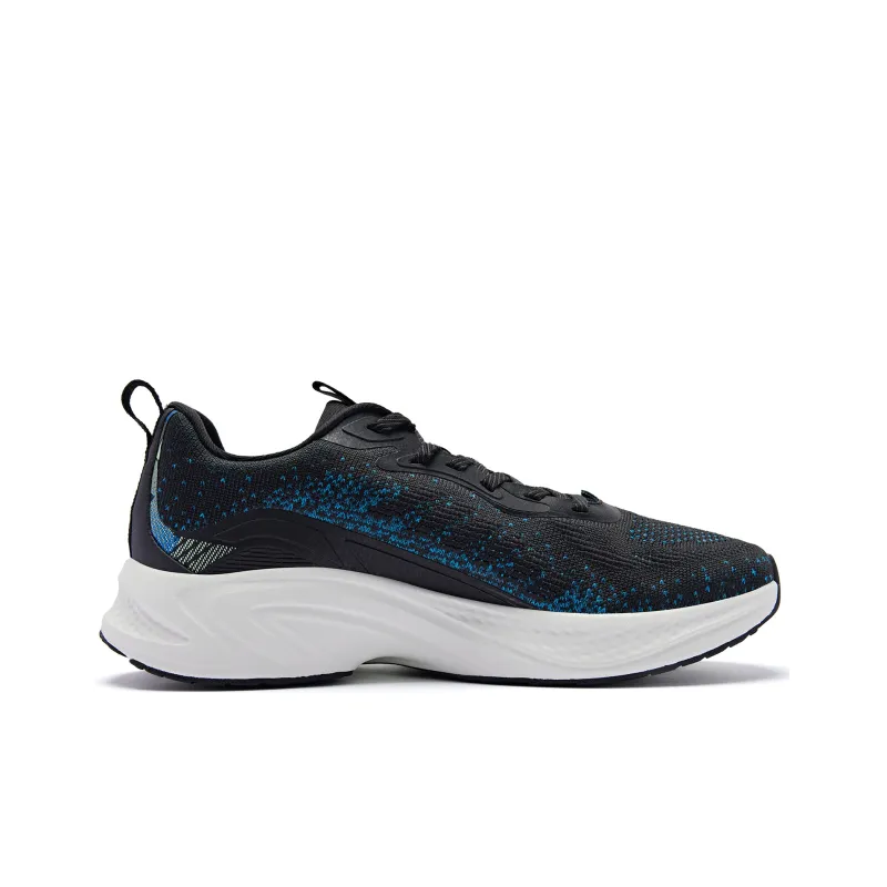 QIAODAN Cushioning Low Top Running Shoes Men's Black Blue-1