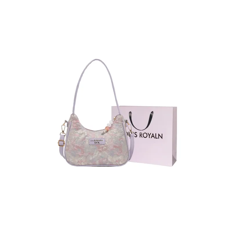 LOUIS ROYALN Artificial Leather Shoulder Bag, Crossbody Bag Regular Women's Purple/Pink/Blue-0