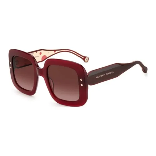 CarolinaHerrera Acetate Irregular Shape Sunglasses Women's Red