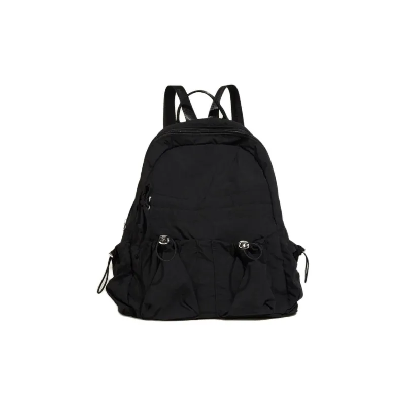 KAMLUI Nylon Backpack Regular Unisex Ecru/Black/Blue-8