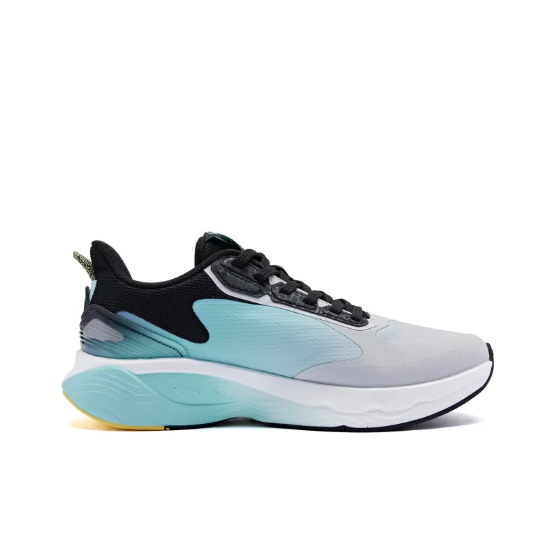 QIAODAN Streamer 4.0 Low Top Running Shoes Men's Gray Cyan-1