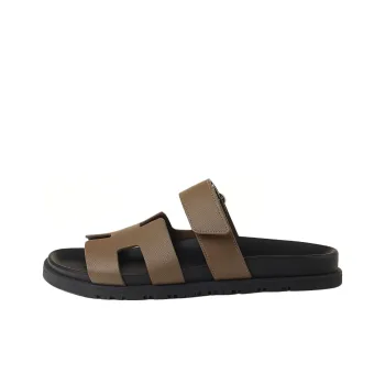 HERMES Chypre Slide Slippers Women's Umber