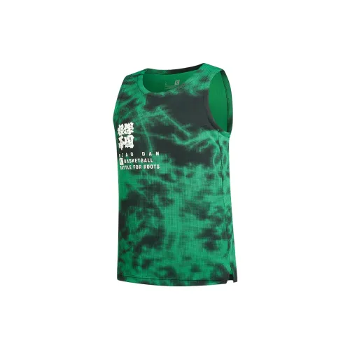 QIAODAN Tank Tops Men Black/Green Print