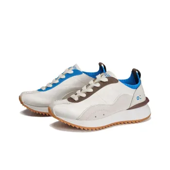 FAJO Ice Cream Silk Shoes Lightweight And Breathable Casual Shoes Unisex Mismatched Blue Brown