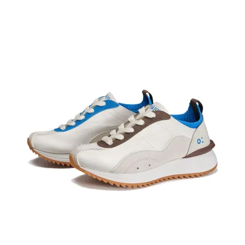 FAJO Ice Cream Silk Shoes Lightweight And Breathable Casual Shoes Unisex Mismatched Blue Brown