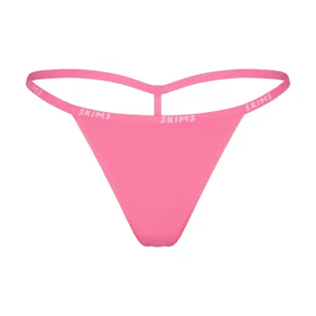 SKIMS COTTON LOGO STRING THONG Underpants Women's 1 Pack SUGAR PINK/Sugar Pink