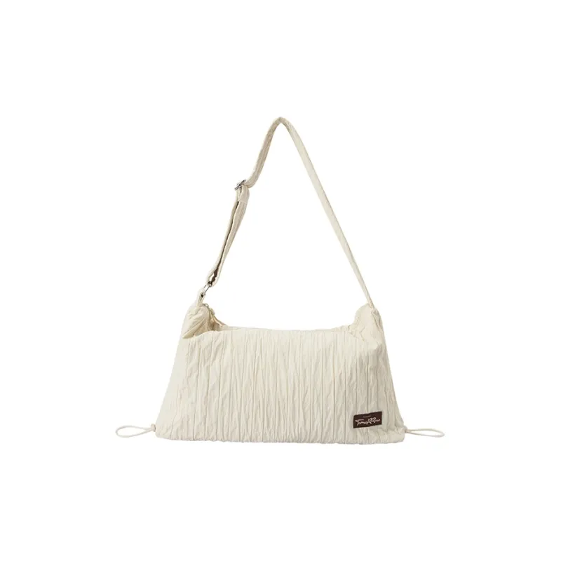 SEM/R Nylon Dumpling Bag Shoulder Bag Medium Size Women's Milk White 10501 Pink Purple 70002 Black 90001-0