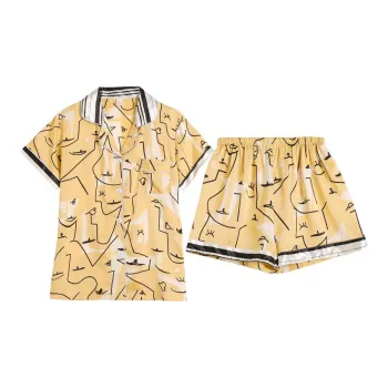 Colorful Pajama Set Women's Yellow