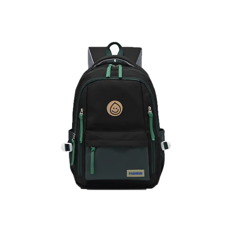 GEERDUN Nylon Backpack Regular Unisex Black/White/Red/Green-6