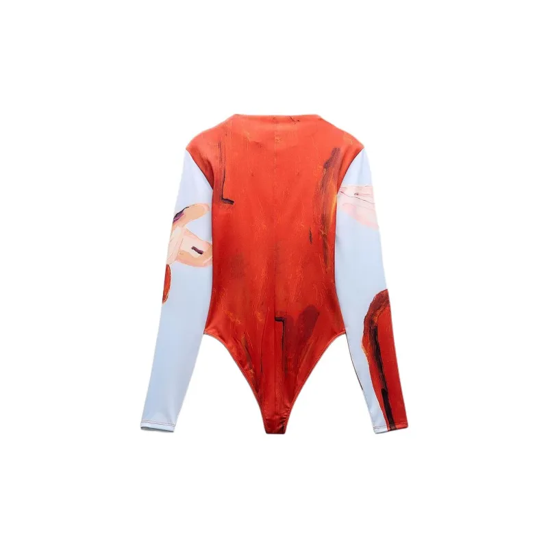 ZARA Bodysuits Women's Red-1