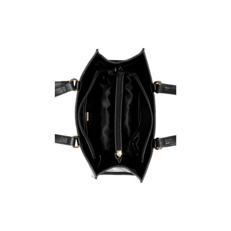 GUESS Faux Leather Tote Bag Shopping Bag Handbag Women's Black-2