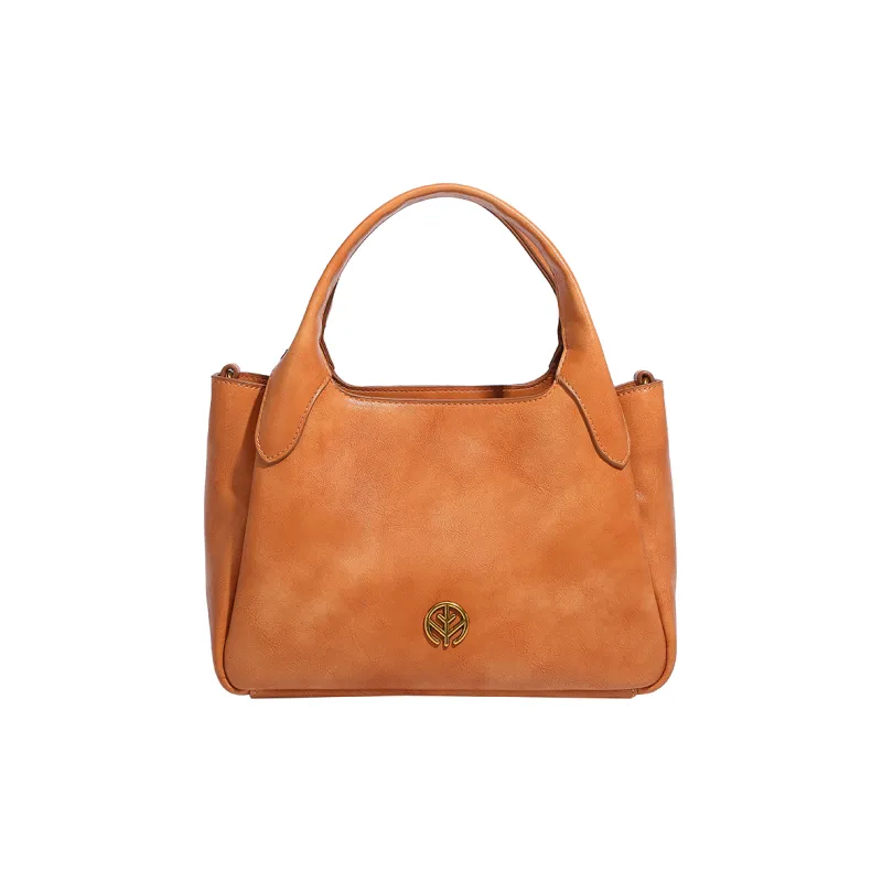 H YXIANG Microfiber Synthetic Leather Handbag Regular Women's Black/Orange-4