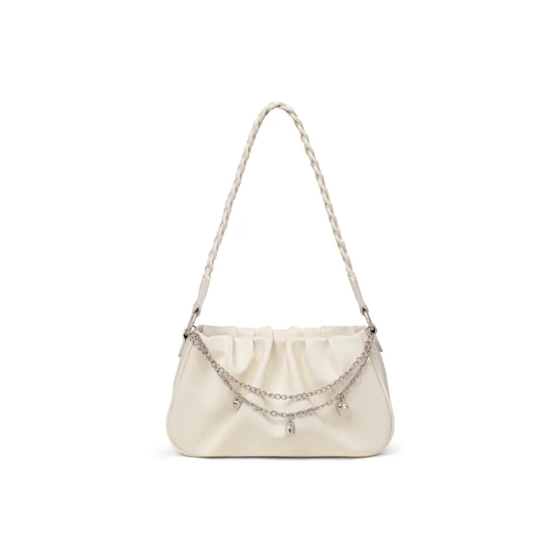 Kevin Cohen Cow Leather With Synthetic Leather Shoulder Bag Regular Women's Ecru-0
