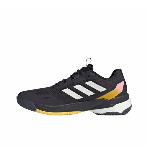 Adidas Crazyflight 5 Training Shoes Men Low-Top Black/Metallic White/Yellow/Pink