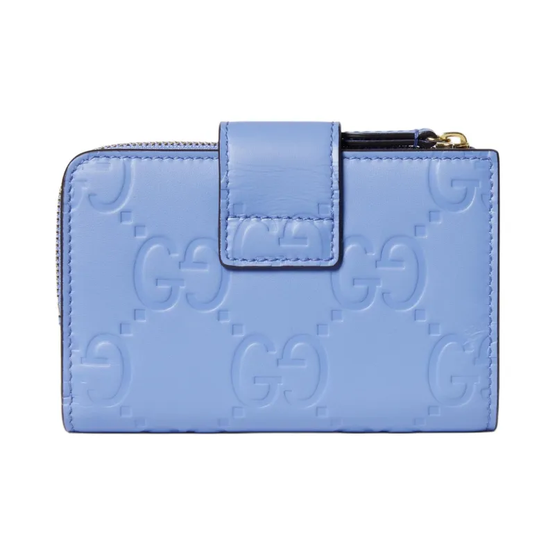GUCCI Leather Wallet Medium Size Women's Light Purple-1