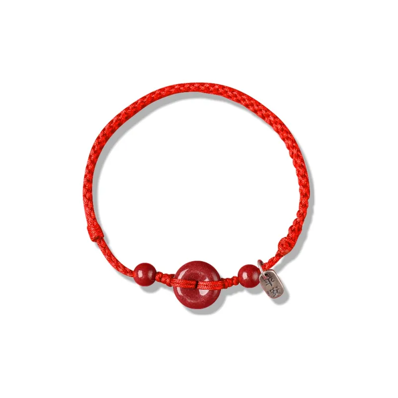 Moon Jewelry Cinnabar Jade Bracelets Women's-3