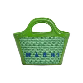 MARNI Tropicalia Logo Embroidered Micro Tote Bag