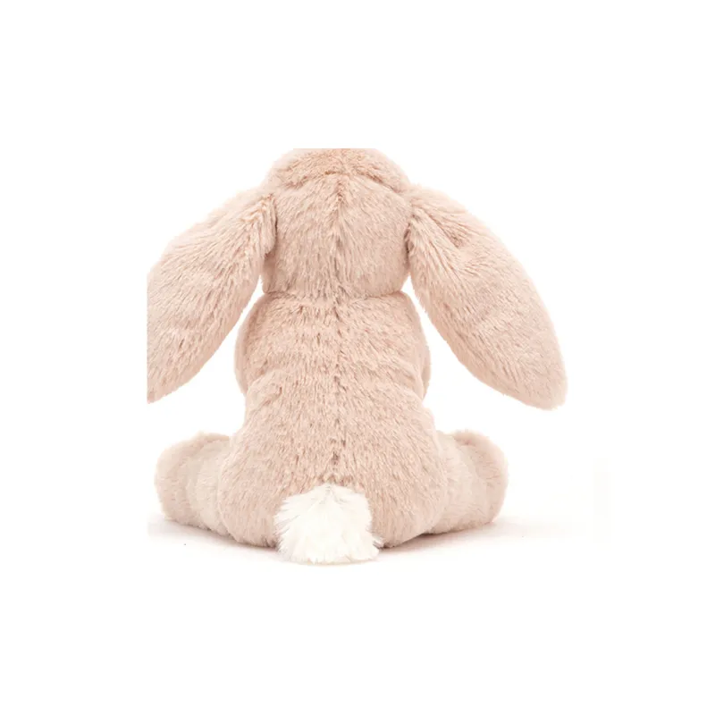 JELLYCAT Soft And Gentle Bunny Toy Wooden Ring Dolls Plush Doll 14cm Height-5
