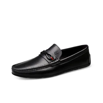 LAORENTOU Dress Shoes Men Low Top Black/White