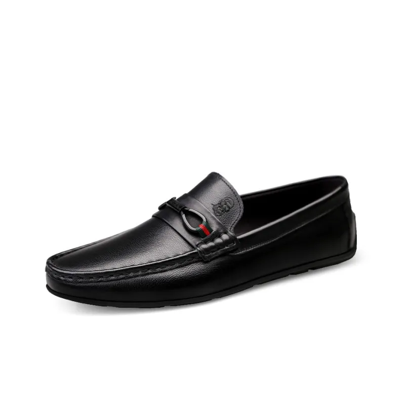 LAORENTOU Dress Shoes Men Low Top Black/White-0