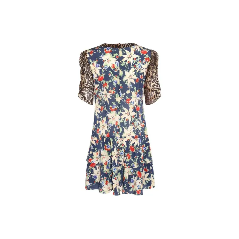 Rixo Floral Printed Ruffled Mini Dress-1