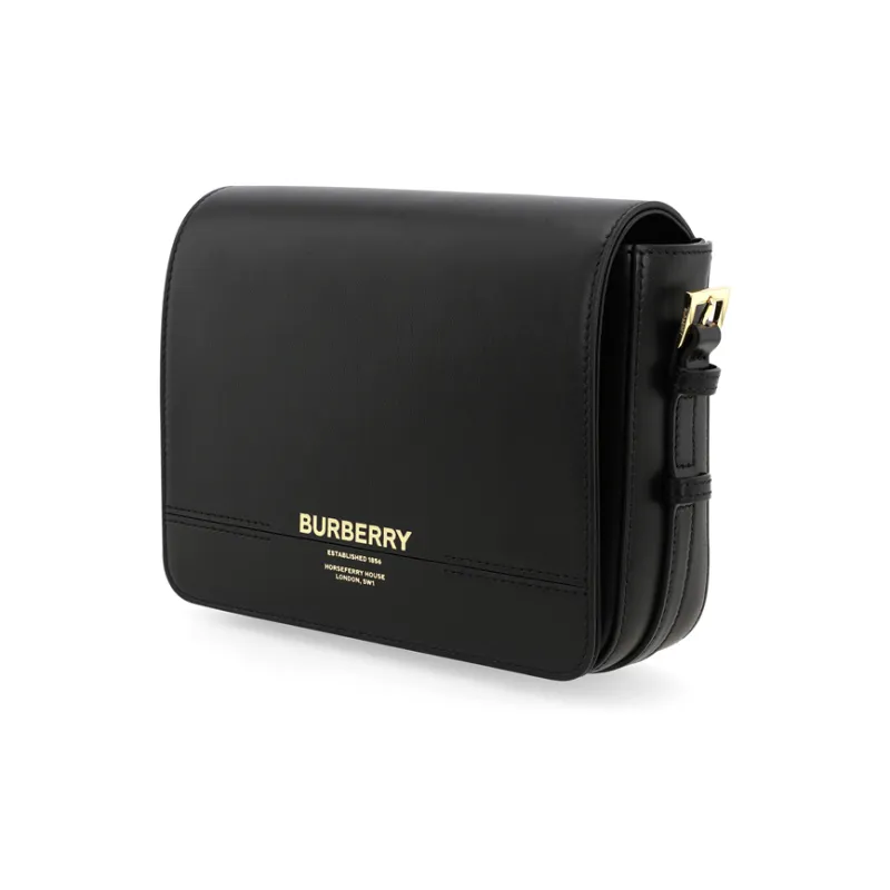 Burberry Calfskin Grace Bag Crossbody Bag Shoulder Bag Small Size Women's Black-3