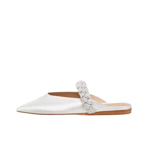 Stuart Weitzman/SW Wrap-toe Slippers Women's White