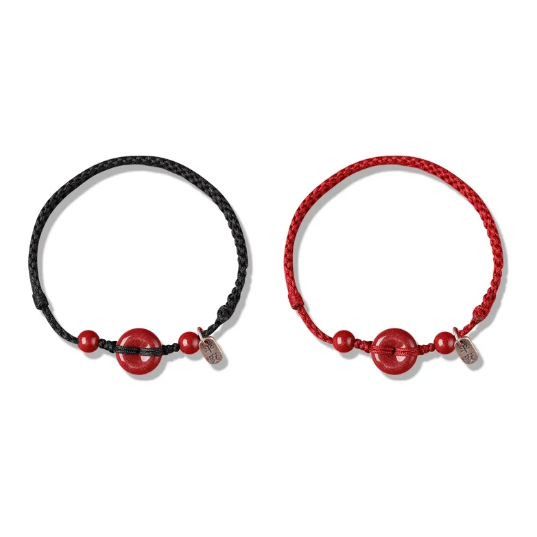 Moon Jewelry Cinnabar Jade Bracelets Women's-5