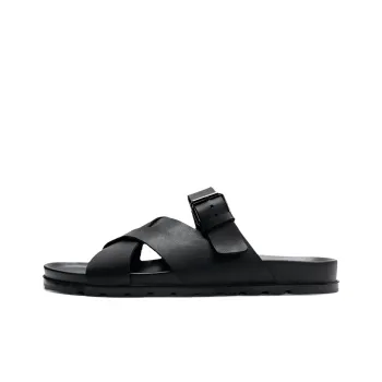 Voguhomme Slip Resistant Men's Slide Slippers Men's Black