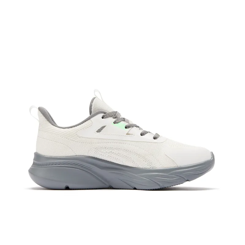 QIAODAN Breathable Lightweight Low-Top Running Shoes Women's Beige Gray-1