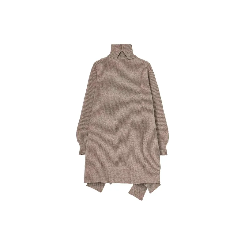 Yohji Yamamoto Roll Neck Asymmetric Long Sleeved Jumper-1