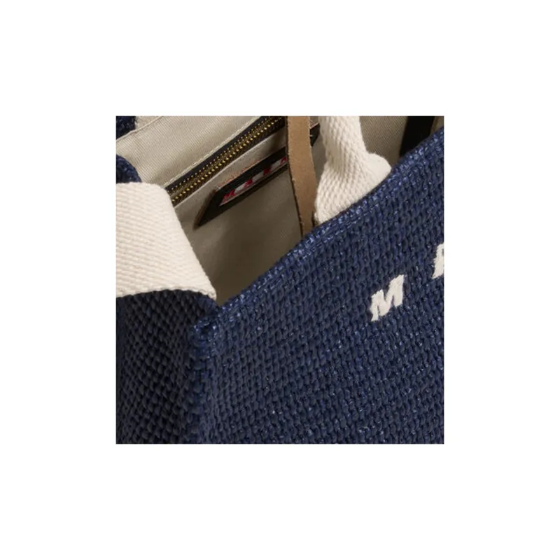 MARNI Tropicalia Logo Embroidered Small Tote Bag-3