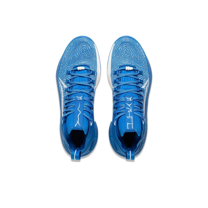 LiNing Charming ULTRA Anti Slip And Wear Resistant Support Mid Top Basketball Shoes Men's Blue-4